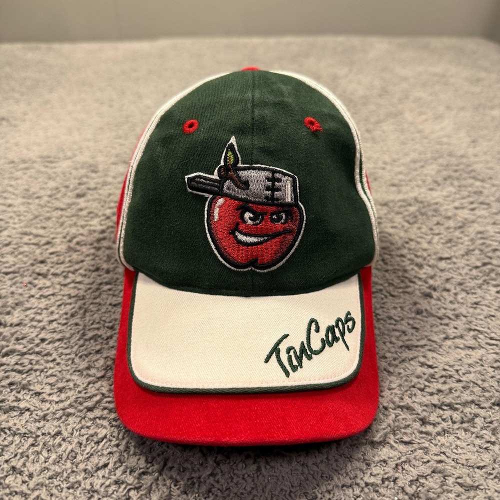 Fort‎ Wayne TinCaps Hat Cap Strap Back Youth Green Red MILB Baseball Bimm Ridder